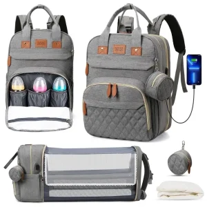 3 In 1 Diaper Bag, Backpack, Bed