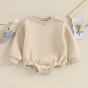 Baby Warm Fleece Hooded Romper