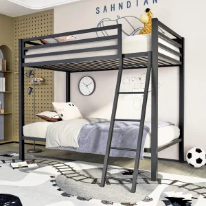 Metal Loft Bunk Bed Twin Over Twin